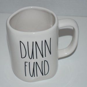 Rae Dunn Dunn Fund White Black Coffee Mug